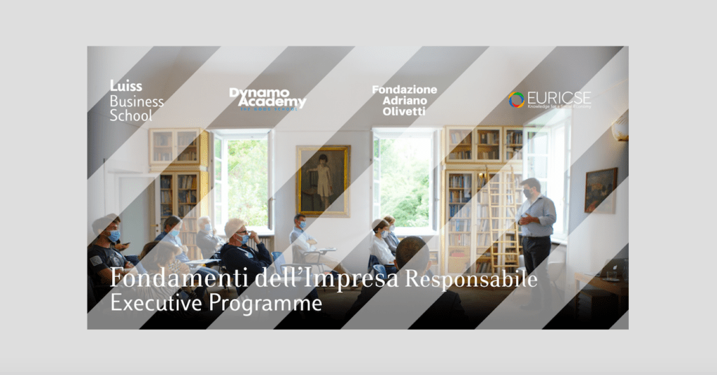 Riapre l'Executive sui Fondamenti dell'impresa responsabile 1 luiss - Fond. A. Olivetti